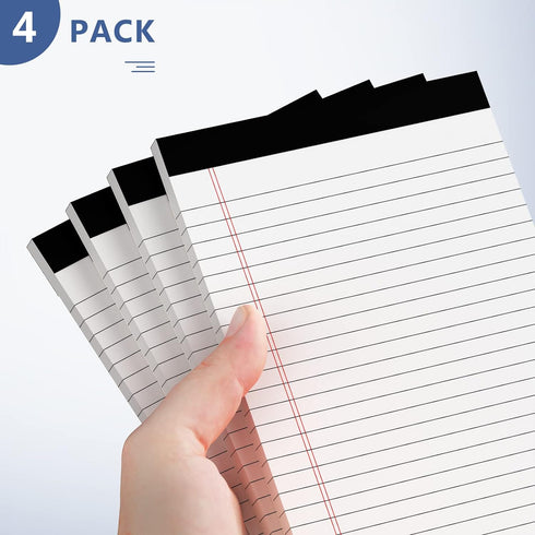 5" x 8" Legal Pad Writing Pads 4 Pack of Notepad 21lb Small Legal Pads College Ruled Note Pads 30 Sheets Perforated Legal Pads Double-Side Printed...