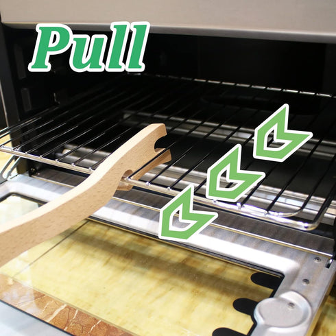 Wooden Oven Rack Push Pull Stick for Oven, Toaster Oven, Air Fryer, Baking Kitchen Appliances (14 inch)...