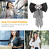 ABOOFAN Big Bow Tie Ribbon Brooch Rhinestone Crystal Ladies Girl Bowknot Bow Tie Suit Shirt Tie Pins Necktie Jabot Collar for Women Uniform (Black...
