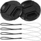 2 Pcs 52mm Center Pinch Front Lens Cap Compatible with Nikon DSLR Camera with 18-55mm or 55-200mm Lens, D3200 D3000 D5200 D5100 D5000 D90 D80 D60,...