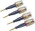 Flex Pin Banana Plugs to 4mm Female Banana Jack Speaker Audio Adapter for Spring Loaded Terminals Amplifier Speaker Sound Systems 4Pack (Flex -Typ...