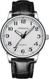 Men's Minimalist Easy Reader Watch Stainless Steel Leather Strap Waterproof Bussiness Casual Mens Quartz Wrist Watch...