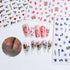 Colorful Flower Nail Stickers for Nail Art 6Sheets Ice-clear Dried Flowers Nail Art Supplies Cherry Blossoms Sunflower Nail Decals Daisy Nail Art ...