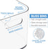 STORi Bliss 10" x 6" Open Clear Pantry Organizer Bin, Plastic Containers with Handle for Kitchen, Fridge, Cabinet, Closet, Bathrom, Undersink Stor...
