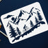 FINGERINSPIRE Mountain Tree and Cyclist Stencil 8.3x11.7inch Reusable Mountaineering Bikers Drawing Stencil Sunrise Painting Template Sports Theme...