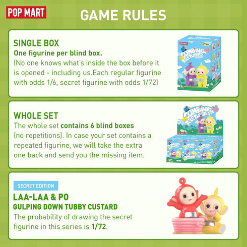 POP MART Teletubbies Companion Series Figures, Teletubbies Blind Box Figures, Random Design Action Figures Collectible Toys Home Decorations, Holi...
