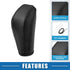 Gear Shift Head Knob Cover Transmission Lever Trim for BMW E60 2005-2008 Faux Leather Black...