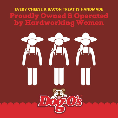 DOG-O'S CHEESY CHOMPERS, Bacon, All-Natural, Made in The USA, Grain Free, Gluten Free, Real Cheese Treats for Medium & Large Dogs (Pack of 2 Crunc...