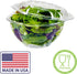 Mr Miracle Clear 18 Ounce Plastic Salad Bowls with Snap-On Lids. Pack 50. Airtight Disposable Salad Containers for Lunch, Meal Prep, Parties. Idea...