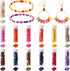 260Pcs 5mm Tila Beads Glass Seed Beads 13 Colors Baking Paint Square Beads 2 Hole Tile Carrier Beads Kit for DIY Crafts Bracelets Jewelry Making S...
