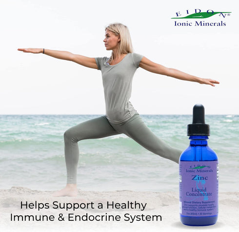 Eidon Ionic Minerals Liquid Zinc Concentrate - Ionic Zinc Supplement Drops for Adults and Kids, Support Immune System, Hair and Skin, Liver and Ki...