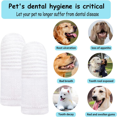 Dog Toothbrush pet Toothbrush Finger Toothbrush Small to Large Dogs,Cats with Soft Bristles Non Slip Dual Head Dog Toothbrush (8 Colors)...