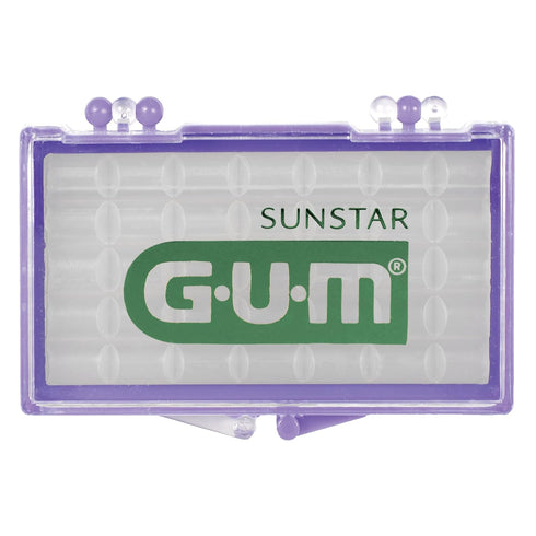 GUM Orthodontic Wax for Braces and Dental Devices - Soothing Dental Wax with Vitamin E and Aloe Vera - Clear Color and Refreshing Mint Flavor (6pk...