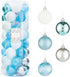 Every Day is Christmas Ornaments, Shatterproof Christmas Tree Ornament Set, Christmas Balls Decoration 50 Count (2.24"/57mm, Blue Silver)...