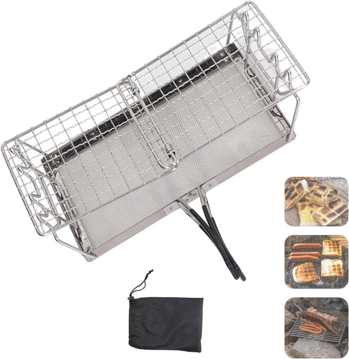 Camping Toaster, Foldable Portable Durable Wearable Stovetop Toaster Convenient Practical for Picnic...