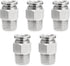 5 Pack Push to Connect Tube Fittings Pneumatic Male Straight Release Connectors Tube, 8mm Tube OD(PC8-02)...