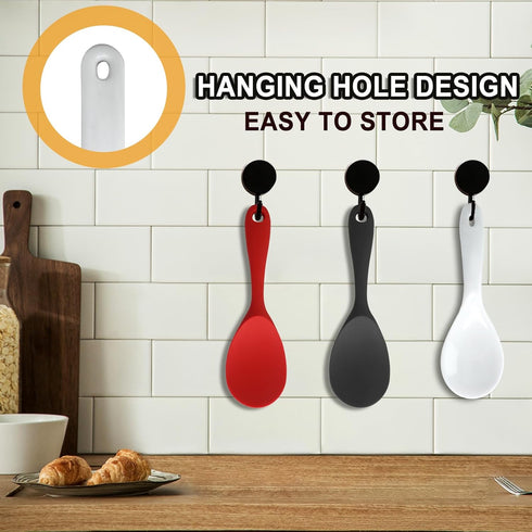 Vonty 2pcs Plastic Rice Paddle Spoon 7.5 Inch, White...