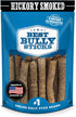 Premium Hickory Smoked Real Beef Dog Treats - Bully Snap Stick, 12 pack - Reward, Puppy & Dog Training Treats - USA Smoked & Packed - No Additives...