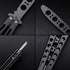 Grand Way Butterfly Trainer – Balisong Trainer – Practice Butterfly – Balisong Butterfly Knives NOT Real NOT Sharp Blade – Black Dull Trick Butter...