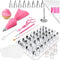 83 Pieces Stainless Steel Icing Piping Nozzle Tip Set with 44 Numbered Icing Tipsand Frosting Tools for Cake DIY, Cake Decorating Kits in a Box fo...