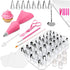 83 Pieces Stainless Steel Icing Piping Nozzle Tip Set with 44 Numbered Icing Tipsand Frosting Tools for Cake DIY, Cake Decorating Kits in a Box fo...