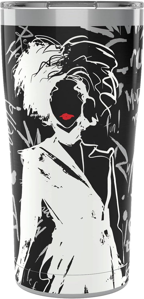 Tervis Disney Cruella Triple Walled Insulated Tumbler Travel Cup Keeps Drinks Cold & Hot, 20oz Legacy, Live Action, 1 Count (Pack of 1)...