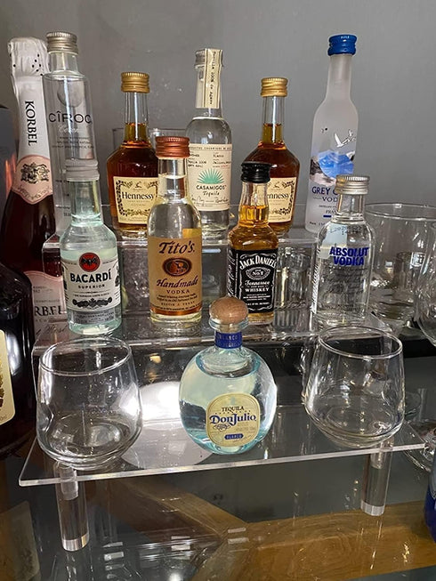 Grarry Acrylic Risers Display Stands, Perfume Organizer Stand, Acrylic Display Shelves Compatible with Funko POP Stand, Clear Display Stand Risers...