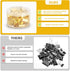 AK 1inch*48 pcs Golden Binder Clips Paper Binder Clips Medium Size Metal Fold Back Clips with Box for Office School and Home Supplies...