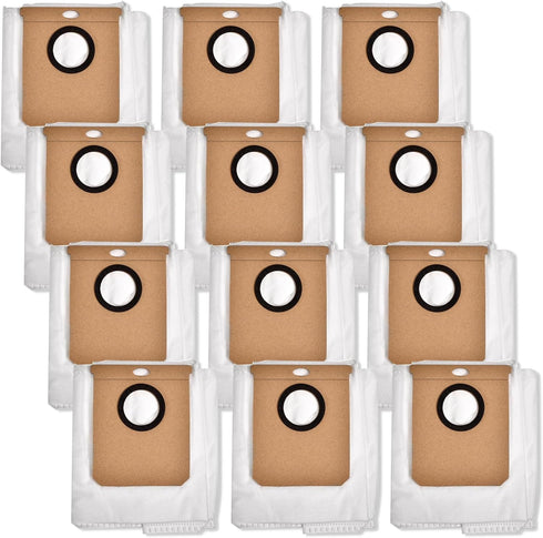 Rebirthcare 12 Pack L50 Dust Bag for eufy L60/L50 Series Self-Empty Station Replacement Bag for Conga Home 10000/8090 Ultra / 9090 AI Accessories ...