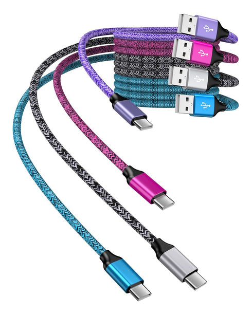 Android Charger Cord, USB-C Fast Charging Cable for Samsung Galaxy S25 S24 S23 Ultra Plus A15 A14 A13 Braided Auto Car Cargador Wire, iPhone 15 Pr...