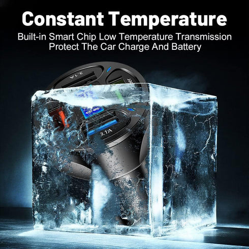 Car Charger Fast Charge,66W SCP/QC3.0 Cell Phone Charger,Cigarette Lighter USB Charger with Voltage Detection Compatible for iPhone 14 Pro MAX/13,...