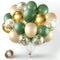 Sage Green Gold Confetti Balloons - 50 pcs Olive Green Blush Gold Metallic Latex Balloon for Eucalyptus Birthday Baby Shower Wedding Bridal Shower...
