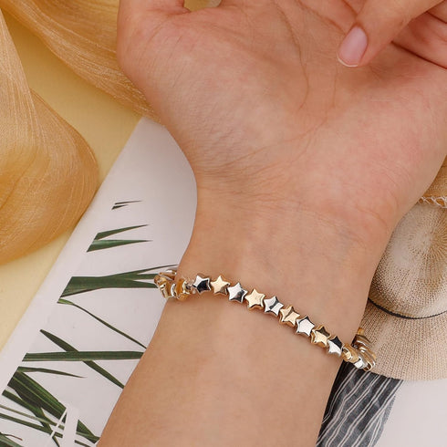 400pcs Star Spacer Beads Kit, 0.23 Inch Star Shaped Beads with Beading Rope, Bracelets Making Accessories Spacer Beads for Making Jewelry Bracelet...