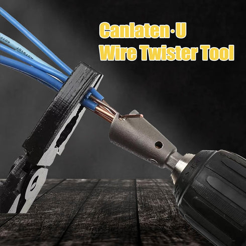 Wire Twister Tool for Drill, Wire Twisting Tool Wire Twister Wire Connector, Wire Stripper Tool Wire Nut Twister Spin Twist Wire Socket for 9MM El...