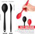 Patelai 4 Pieces Small Multicolored Silicone Spoons Nonstick Kitchen Spoon Silicone Serving Spoon Stirring Spoon for Kitchen Cooking Baking Stirri...