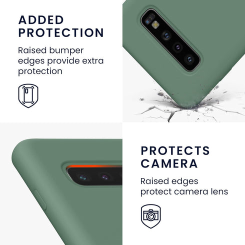 kwmobile Case Compatible with Samsung Galaxy S10 Case - TPU Silicone Phone Cover with Soft Finish - Forest Green...