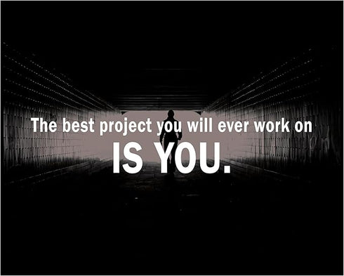 Posterizer 1 pcs-Best Project You Will Ever Work On Is You-Motivational & Inspirational Art-Quotes- Gift for Boss, Manager-Decor for Home & Office...