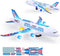 Airplane Toys for Toddlers, Musical Plane Toy for Toddlers, Bump & Go Action Airplanes Toy with Flashing Lights & Sounds, Christmas Birthday Gift ...