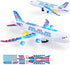 Airplane Toys for Toddlers, Musical Plane Toy for Toddlers, Bump & Go Action Airplanes Toy with Flashing Lights & Sounds, Christmas Birthday Gift ...