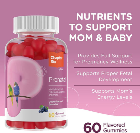 Zahler Chapter Six Prenatal Gummies, Grape, 60 Gummies...