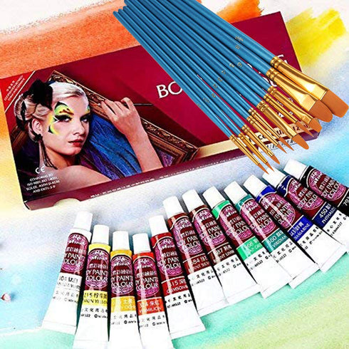 Professional Face Body Paint Oil with Brush, Hypoallergenic Non-Toxic Oil Halloween Birthday Party Makeup, Body Painting for Adults and Kid, Hallo...