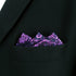 SHLAX&WING Geometric Patterned Purple Hanky Silk Pocket Square for Men Floral...