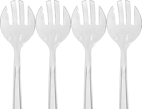 Set of 12-10" Clear Plastic Serving Forks For Events Reusable or Disposable...