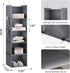 Hanging Closet Organizer, 5-Shelf Closet Hanging Storage Shelves, Grey...
