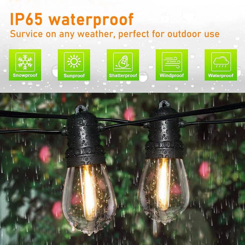 New S14 LED String Light Replacement Bulb, 12PK LED Bulb, 0.6 Watts 120 Volts, E12 Screw Base, Warm White...