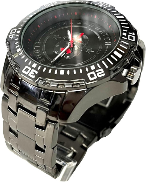 Accutime Men's Disney Lucas Film Star Wars: The Bad Batch Gun Metal Gray Analog Quartz Wrist Watch with Metal Links for Adult, Male (Model: BAD801...