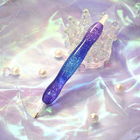 Diamond Painting Art Drill Bead Pen Accessories Tool Kit, 5D Diamond Painting Drill Pen Stylus Tips Placers Heads and Glue Clays Shine Purple...