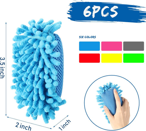 6 Pieces Dry Erase Erasers Magnetic Whiteboard Eraser Washable Microfiber Shag Eraser for Classroom, Home and Office Use (Multi Colors)...