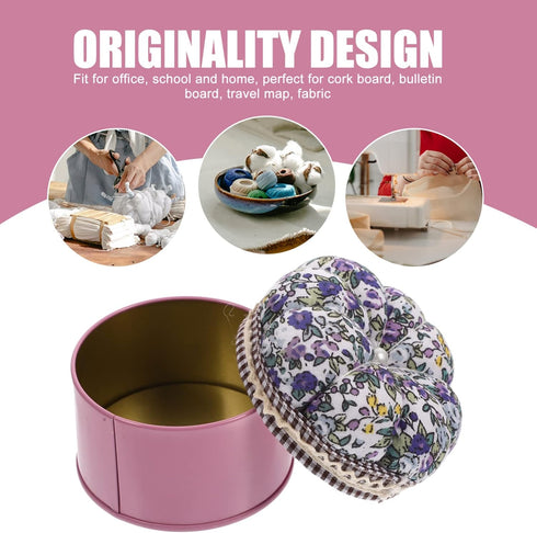 MAGICLULU Sewing Pin Cushion Pin Cushions Holder Glass Head Pin Holder Sewing Pin Storage Box for DIY Craft Hair Clip Daily Hand Sewing...