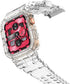 amBand Compatible for Apple Watch Band 45mm 44mm 42mm with Bumper Case, Crystal Cute Women Strap for iWatch SE/SE 2nd Series 9 8 7 6 5 4 3 2, Spor...